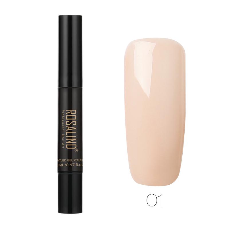 ROSALIND 5ML Nagel-Gel-Nagellack-Stift Nails Art Soak Off Top White Gel Lacquer