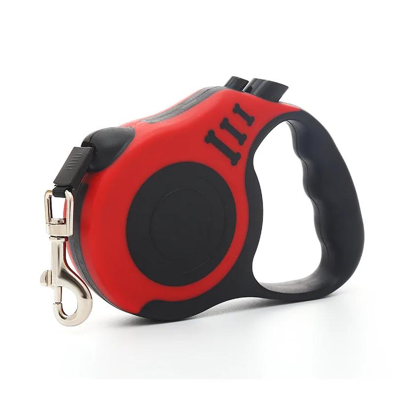 3M/5M Einziehbare Hundeleine Automatische Flexible Hundewelpenkatze Zugseilgürtel Hundeleine für Kleine Mittelgroße Hunde Haustierprodukte 5M rot