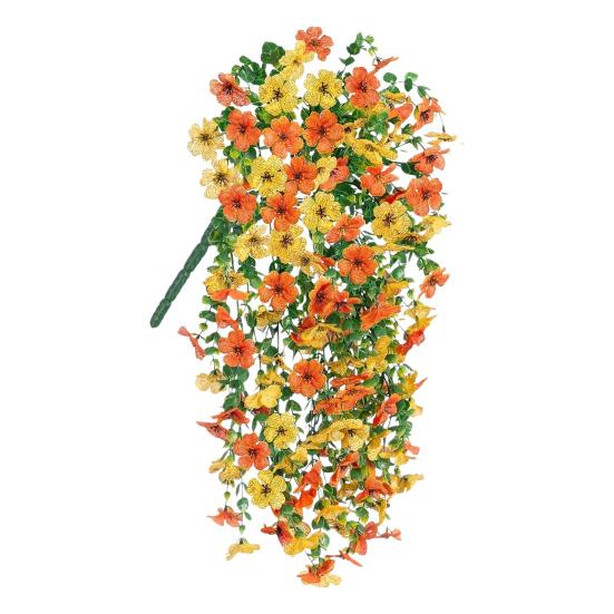 1/4 Stück Hängende Künstliche Veilchenblume UV-Beständig Künstliche Seidenblume Hochzeitsfeier Innen Außen Garten Wandhänger Künstliche Blüte Dekoration B 1pc