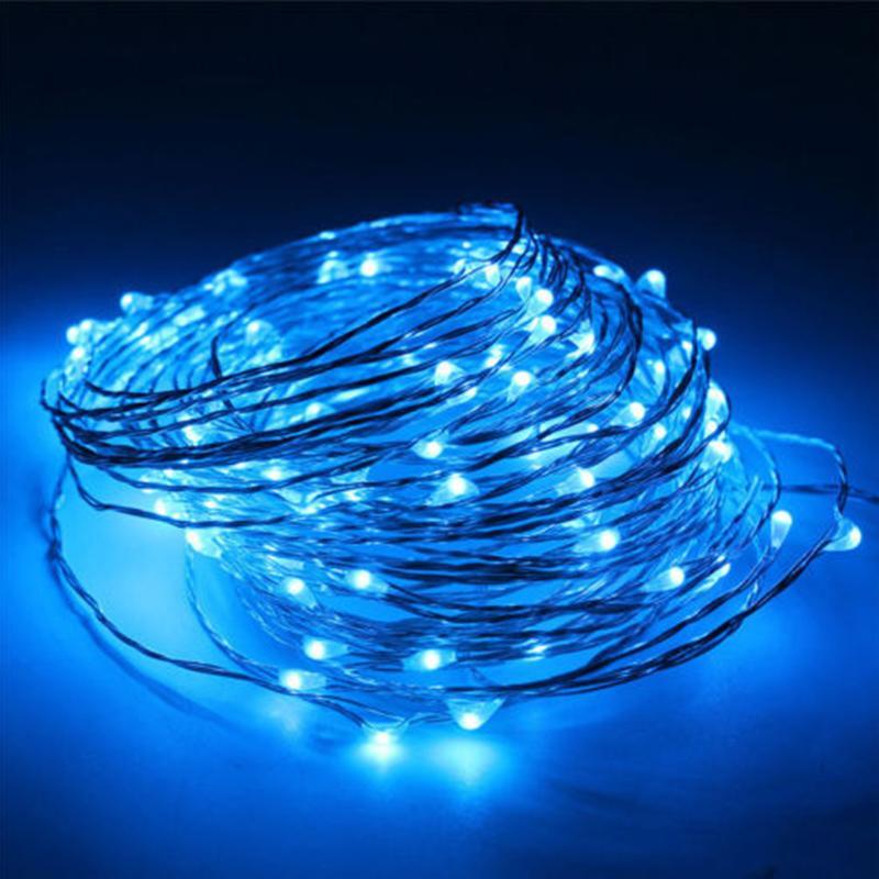 Weihnachtsbeleuchtung Led String Fairy Light Modi Weihnachtsbeleuchtung Für Hochzeitsfeier Feiertagsbeleuchtung 1M blau