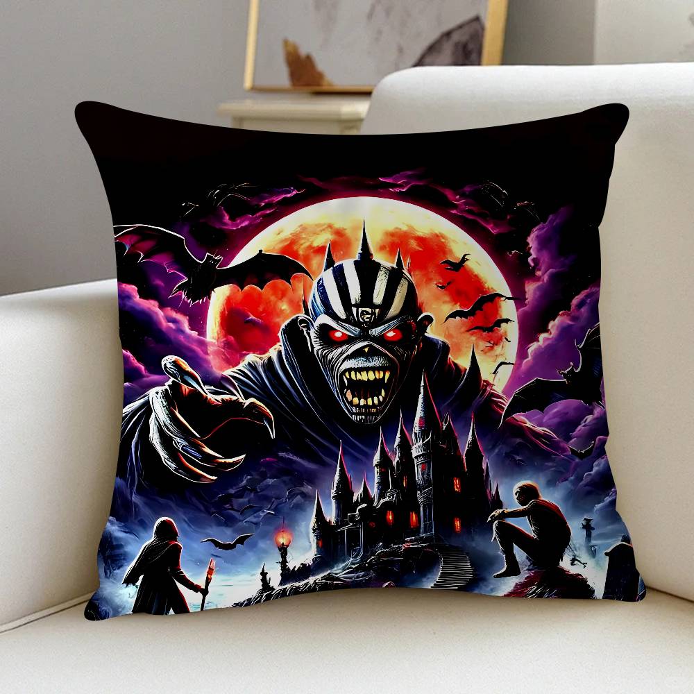 Band I-Iron M-Maiden LOGO Kissen Geschenk Heim Büro Dekoration Kissen Schlafzimmer Sofa Auto Kissenbezug Kissenbezug 12x12Inch