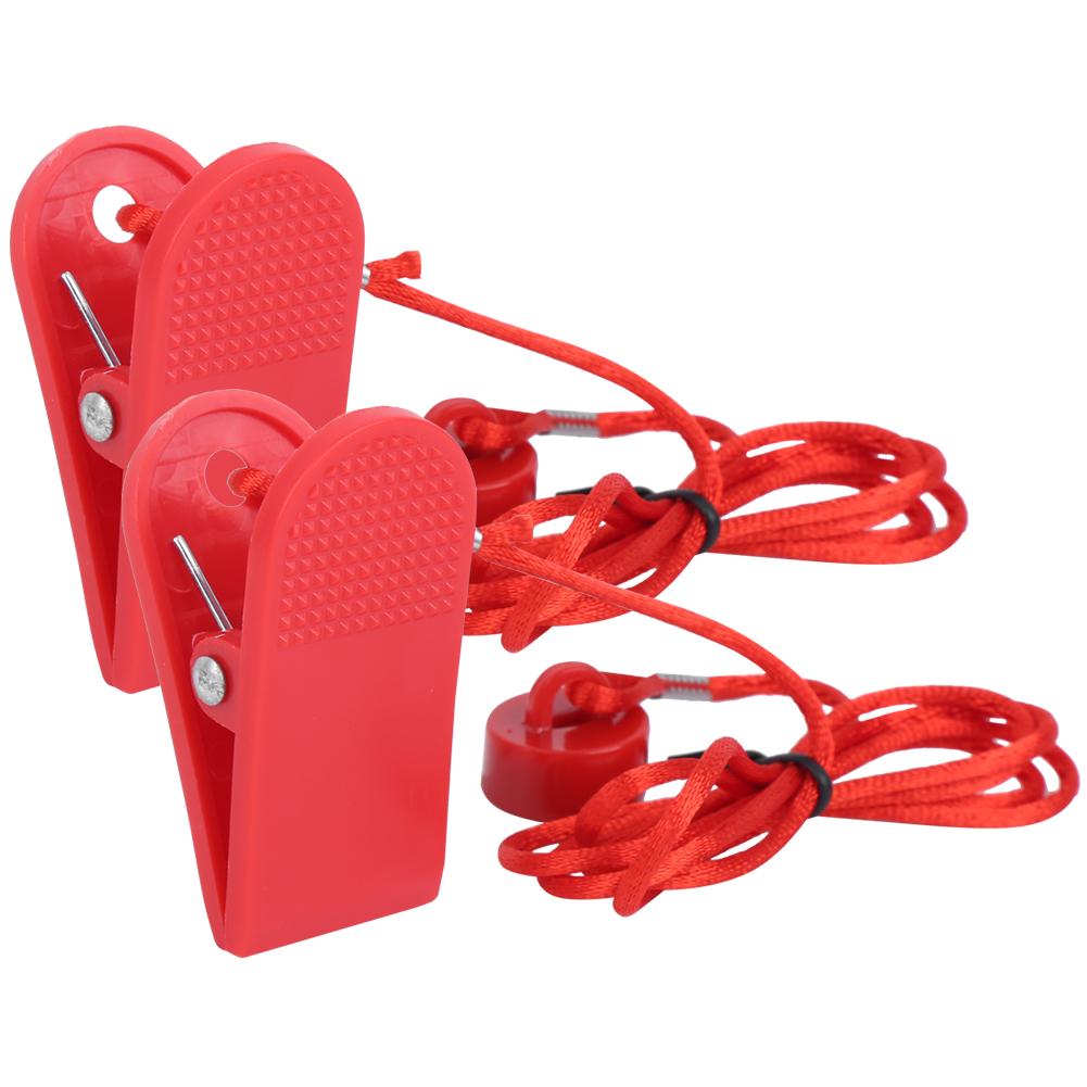 2 Stück Laufband Sicherheitsschalter Verriegelung Magnet Schlüssel Universelles Zubehör Runder Magnet Gehäuse