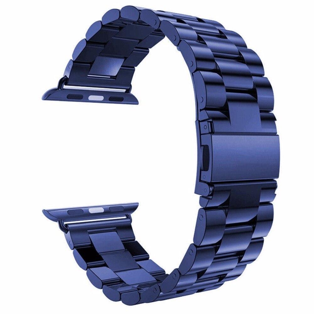 1 Stück Edelstahl Ersatzarmband für Apple Watch Band 38/40/41/42/44/45/49/46MM Für Apple Watch Armband Ultra 11 10 9 8 7 6 5 4 3 2 1 SE Band 42mm or 44mm or 45mm blue