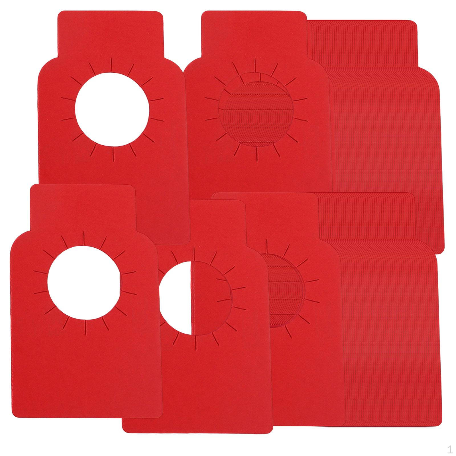 100 stück Wein Flasche Tags Getränke Unterscheiden Etiketten Champagner Hängen Doppelseitige rot