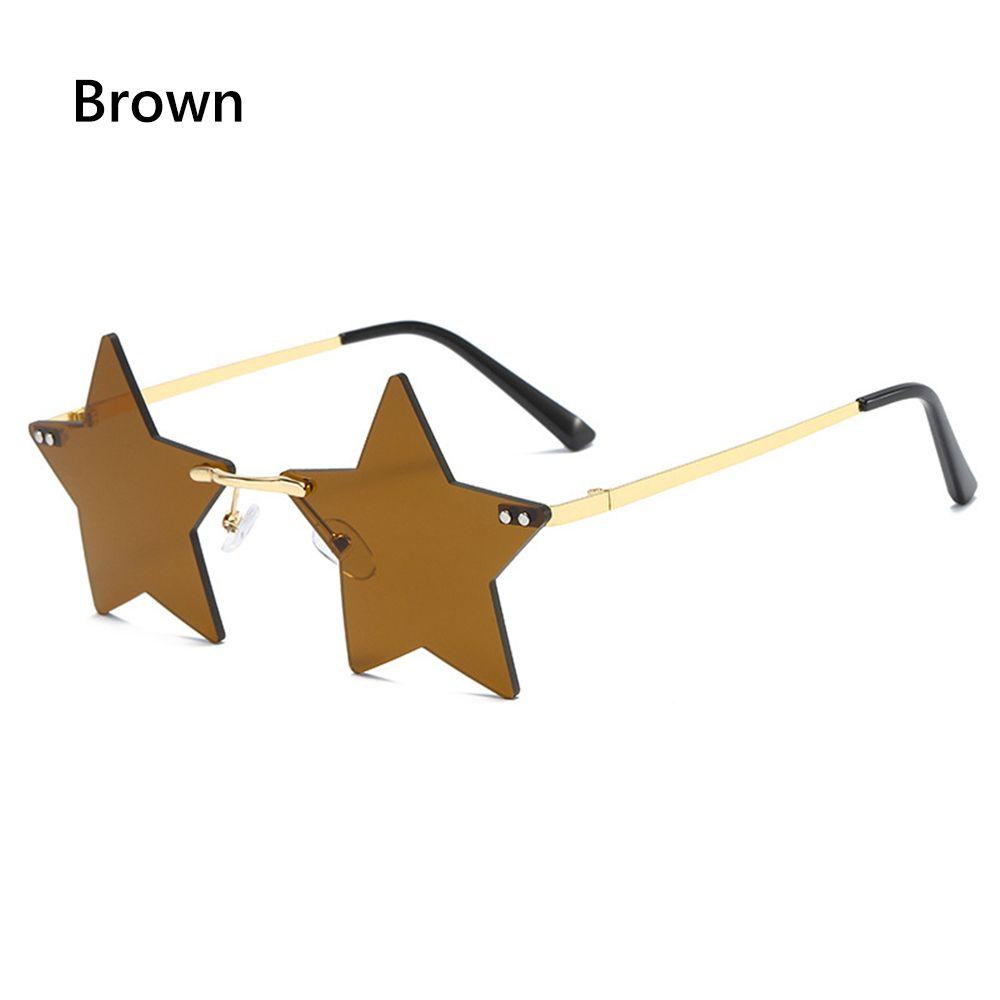 Süßes Design für Damen und Herren Brillen Party funktionale hochwertige Brillen Randlose Sonnenbrillen Sonnenbrillen Sternform
