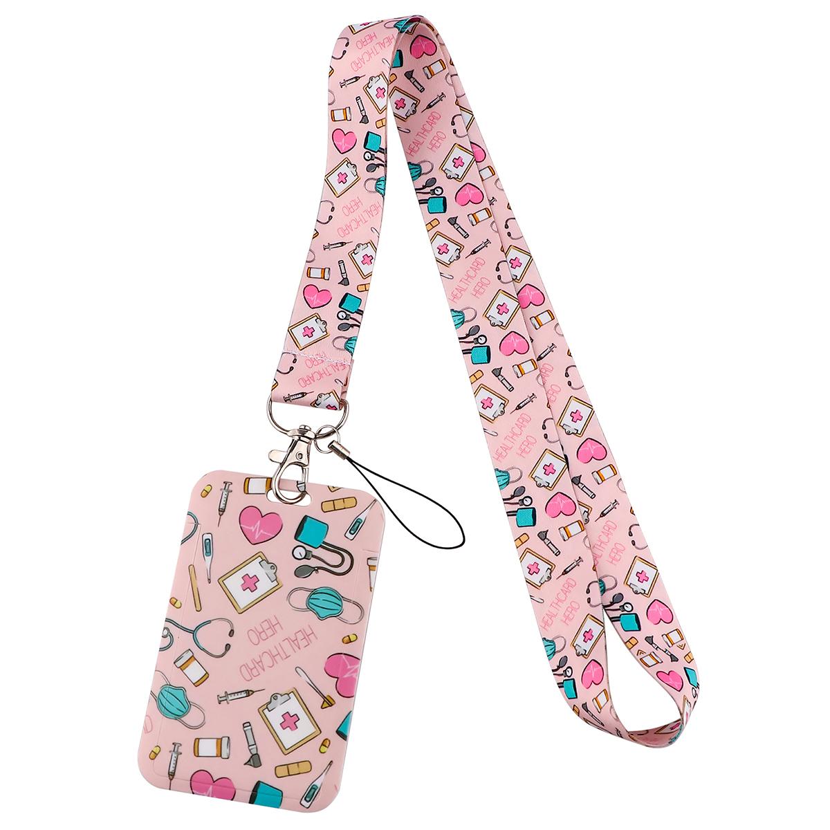 Medizinischer Ausweishalter Halsband Lanyards für Schlüssel Ausweiskarte Fitnessstudio Handy-Strap USB-Badge-Halter Seil Krankenschwester Arzt Zubehör