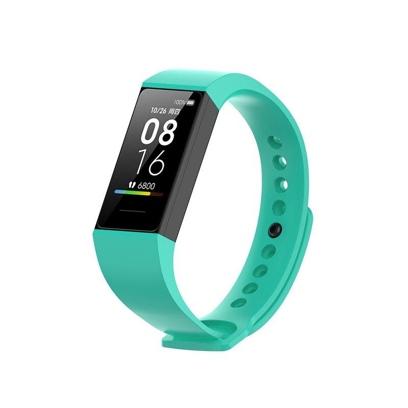 Für Xiaomi Mi Band 4C Armband Silikon Armband Für Redmi Smart Band Ersatz Armband Handgelenk Gurt Only the Strap minze, grüne