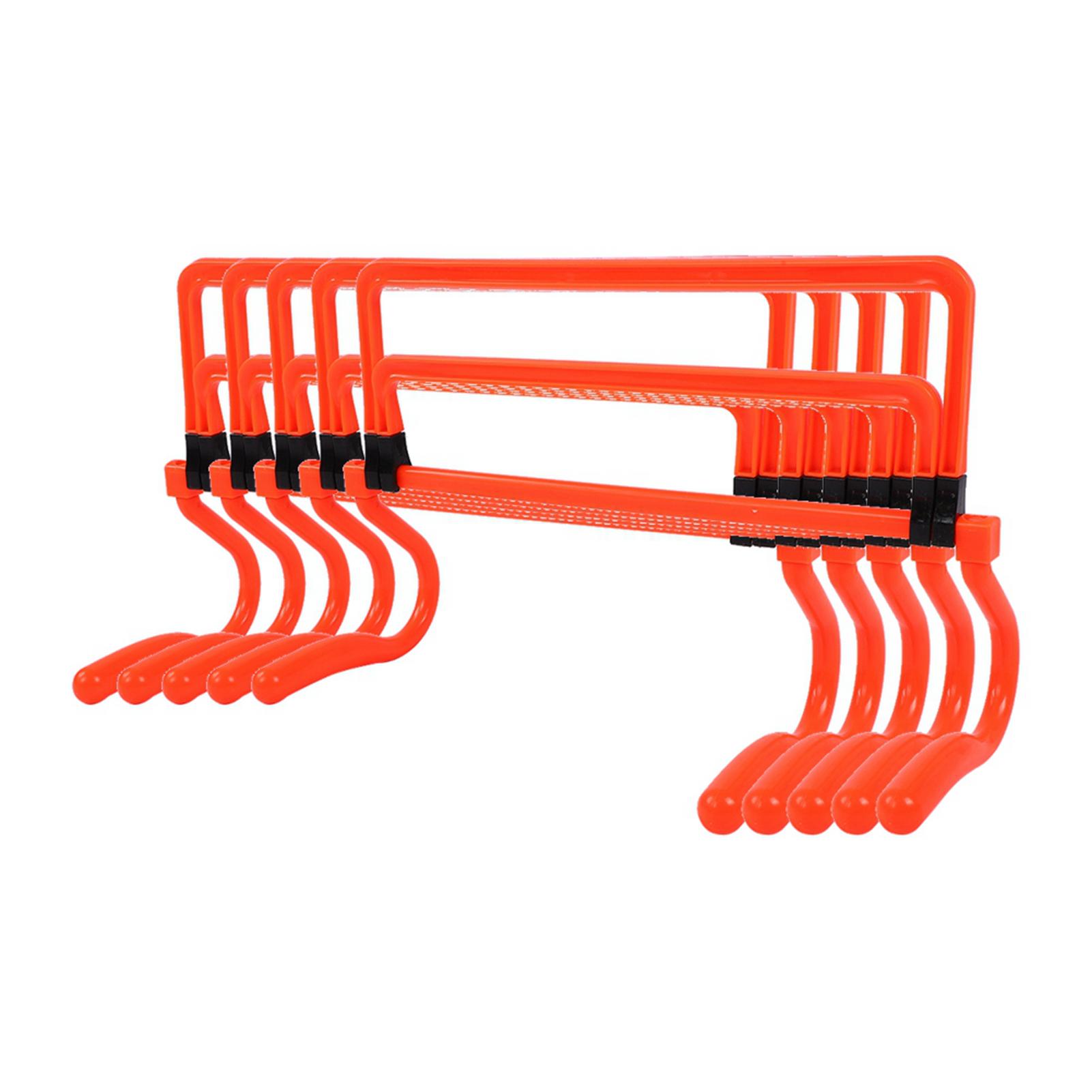 5Pcs Fußball Fußball Training Einstellbare Hürden Beweglichkeit Geschwindigkeit Training Ausrüstung Orange