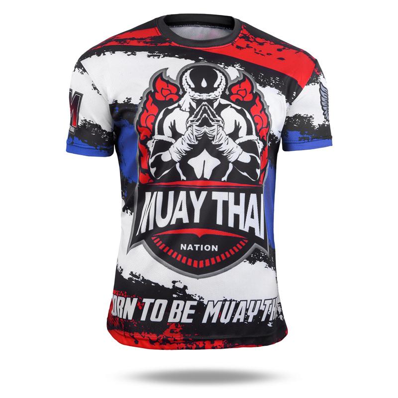 Neue Sommer 3D Muay Thai Gedruckt T-Shirt Coole Sport T-shirts Für Männer Mode Streetwear Kurze Ärmel Gym Tee Shirts Cloting top L