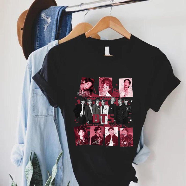 BTS Tour 2026 T-Shirt, Kpop Fan Shirt, BTS Mitglieder Collage Design, Unisex Konzert T-Shirt, Merch Kleidung, Geschenk für ARMY, Musikliebhaber Shirt XXXL