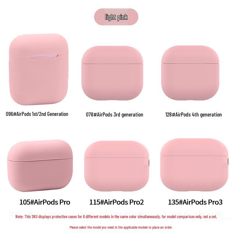 Schutzhülle für AirPods 4. Generation - Bluetooth-Kopfhörerhülle AirPods Pro hellrosa