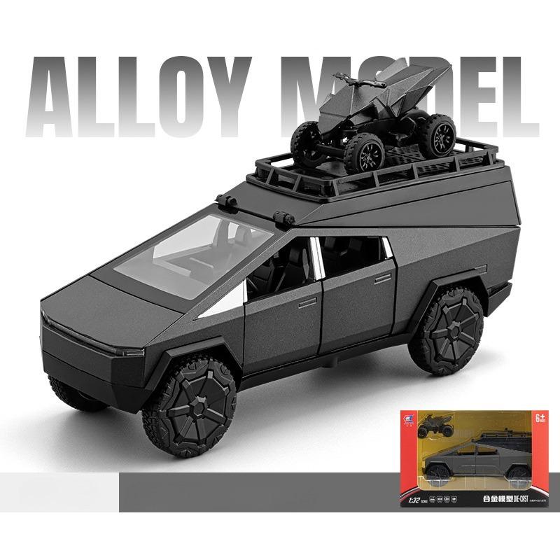 1/32 Tesla Camping Wohnmobil Auto Offroad-Legierung Modell Cyber Bestes Elektroauto Kindergeschenk Kinderspielzeug Großer Rabatt 1/32-Size:17.4*6.3*9cm schwarz/grau