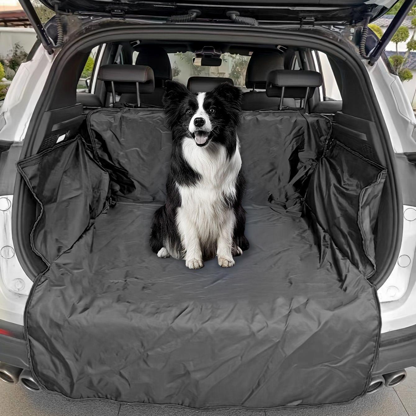Kofferraummatte, Allwetter-Nutzung, Haustierfreundlicher Autositzbezug, Hundematte für Autos, Kofferraumauskleidung, Strapazierfähige Laderaummatte - Geeignet für Autos schwarz