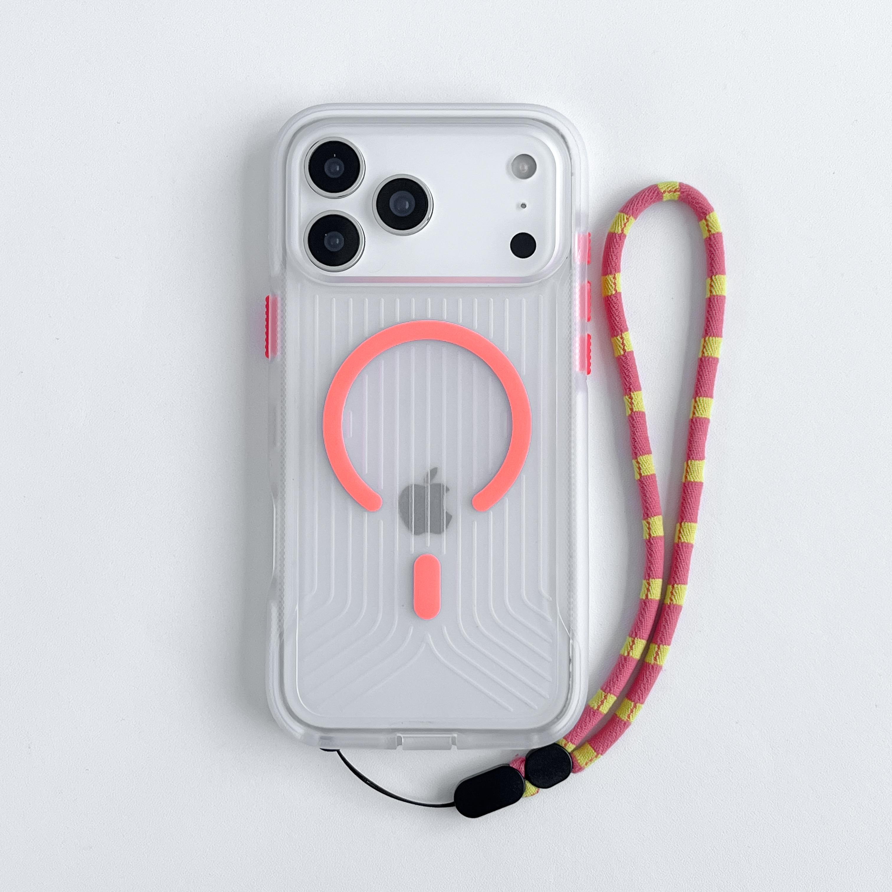 Tech-21 FlexPro Wellenförmige Transparente MagSafe Hülle für IPhone17Pro Max Air Magnetisches Kabelloses Laden Staubdicht Schutzhülle iPhone Air rot