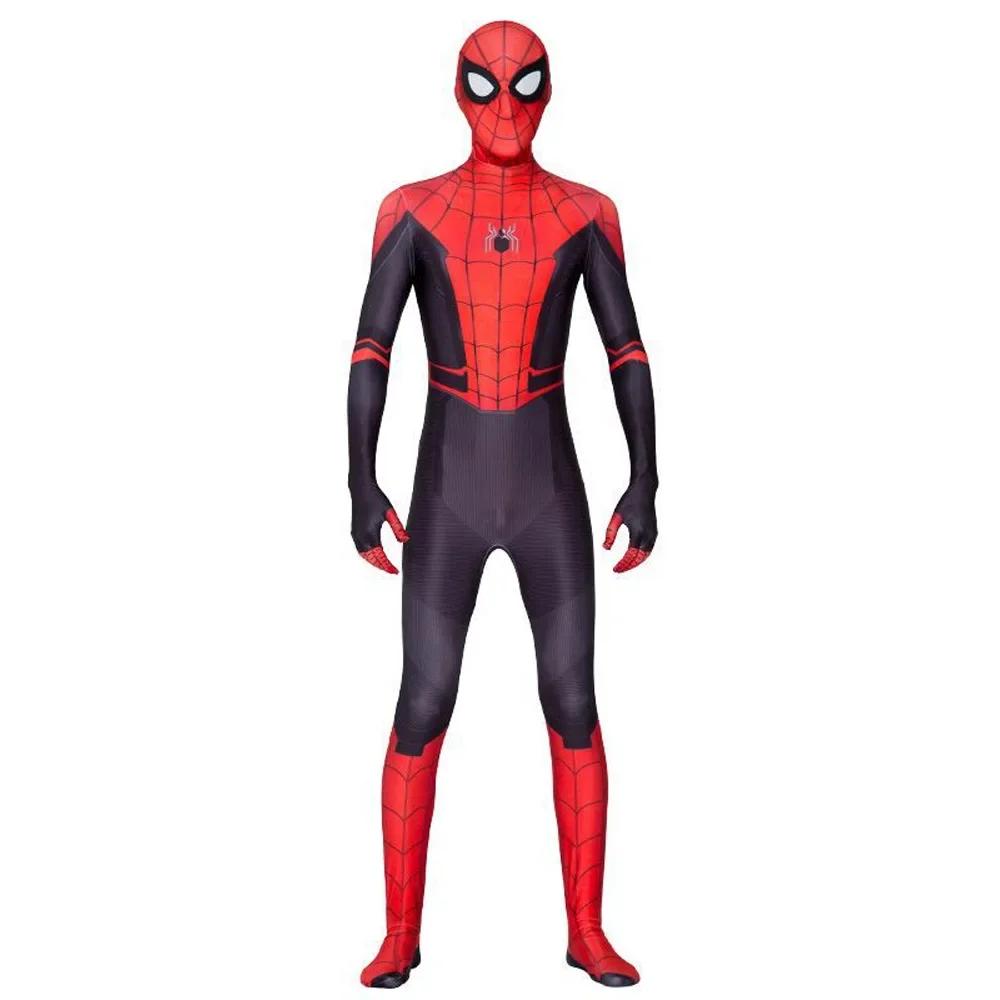 Kinderkostüme Superheld Miles Spider-Man Cosplay Jumpsuit Bodysuit Zentai Werfer Halloween Kostüme für Kinder Erwachsene 190 black