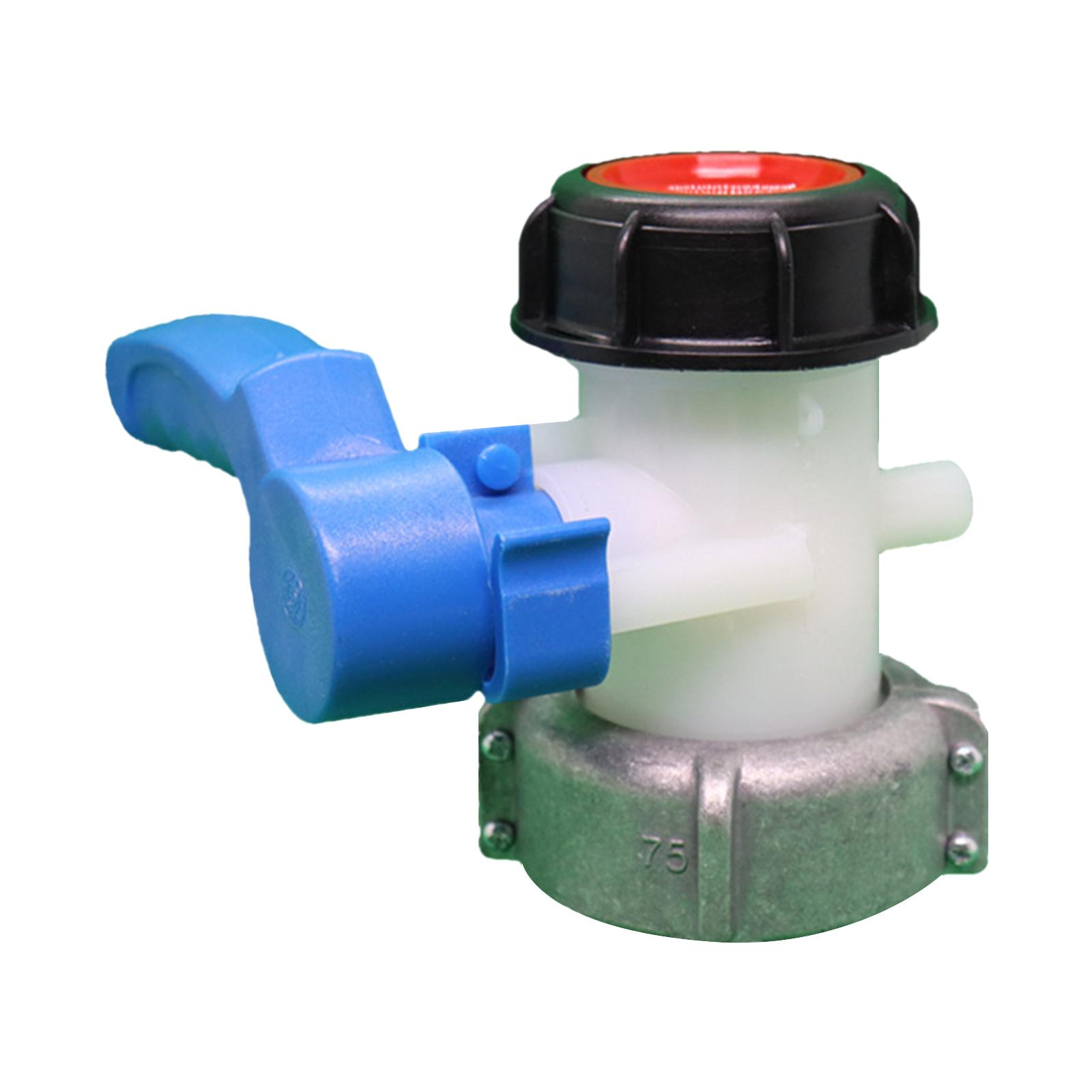 75-mm-Auslaufhahn für IBC-Tank-Ablaufadapter, Wasserhahn-Adapterventil, Absperrhahn, Regenwassertank-Ablaufhahn für blau