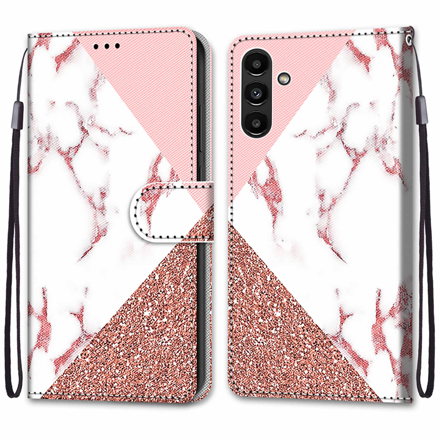 Luxuriöse, bemalte Ledertasche im Brieftaschen-Stil, Schutzhülle für Samsung Galaxy A26 A36 A16 A55 A56 A35 A24 A25 A15 A05 A05s/Samsung A15 A14 A04S Samsung Galaxy A53 5G