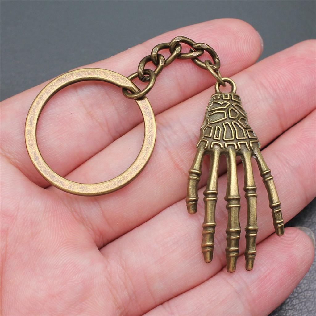 Totenkopf Adler Schlüsselanhänger Herrenschmuck Jahrestag Elegante Günstige Niedliche Sachen A18-1pcs-42x21mm