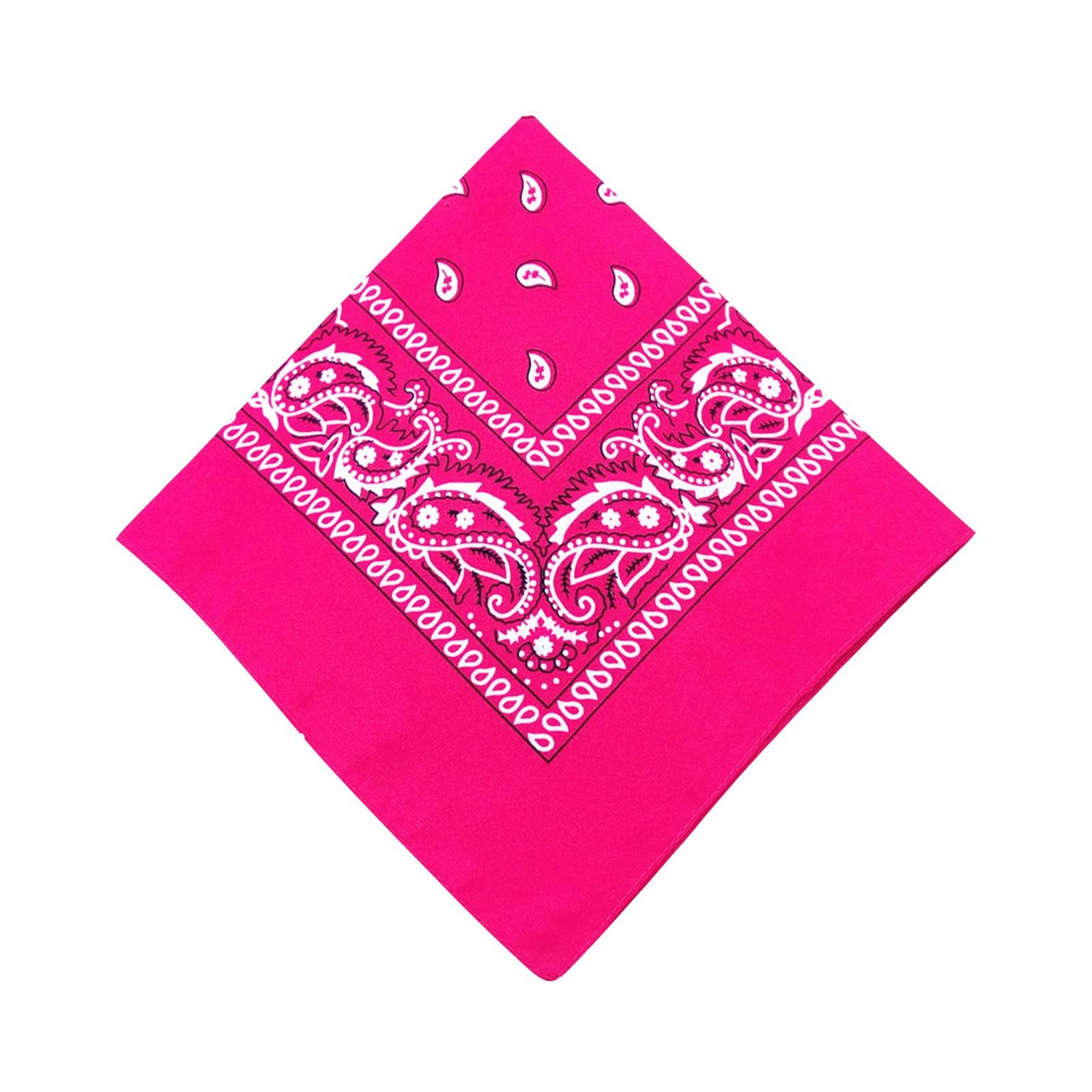 Baumwolle New Tie-Dyed Kopftuch Paisley Scroll Bandana Tie-Dyed Square One Size heißes rosa