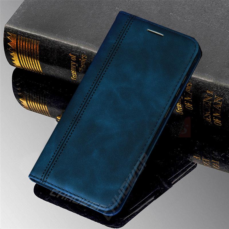 Für Samsung Galaxy A51 Fall Matte Leder Magnetische Flip Phone Cases Für Samsung A71 A51 SM A515F A717F A 51 71 Mode Weiche Silikon Brieftasche Abdeckung Capa Samsung Galaxy A51 blau