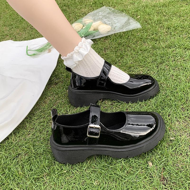 Neue Lolita-Schuhe, japanische Mary-Jane-Schuhe für Damen, Vintage-Mädchen, Studenten, JK-Uniform, Plateauschuhe, Cosplay, High Heels, Damenschuhe, Übergröße 42 35 schwarz