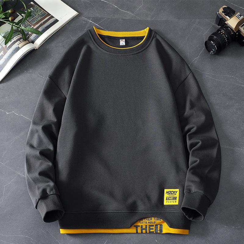 8XL Große Größen Mode Pullover Herren Herbst und Winter Pullover Herren Plus Size Tops Paare tragen Sport lose Pullover 8XL dunkelgrau