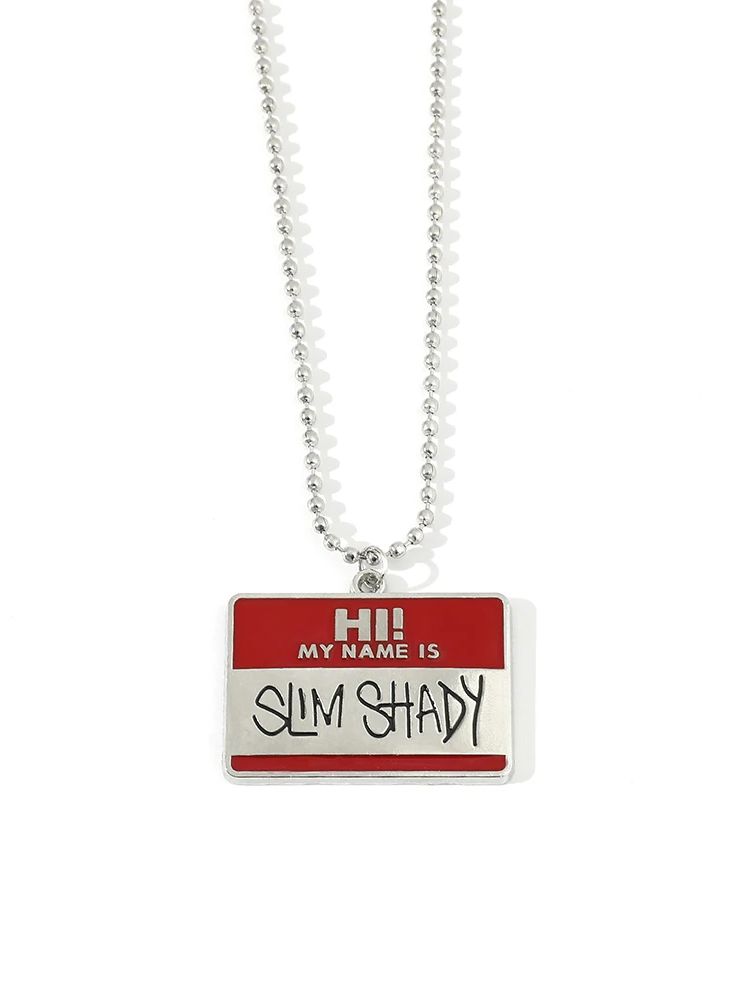 POTCET Eminem Herren Halskette Modische Vielseitige Halskette Hip Hop Schmuck Anhänger Halskette als Souvenir für Freund