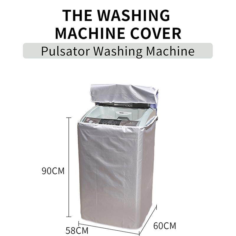 Waschmaschinenabdeckung, Polyester, wasserdicht, Toplader-Wäschetrockner-Abdeckung, Sonnenschutz, Wäsche, Silberbeschichtung, staubdichte Abdeckung M