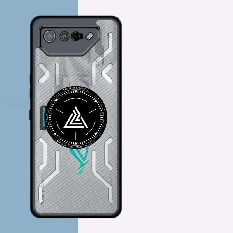 Kühlende Wärmeableitung Magnetische Telefonhülle für Asus Rog Phone 8 Pro Für Magsafe Silicon Bumper Matte Stoßfeste Telefonabdeckung für ROG Phone 8 7 6 Pro Rog Phone 7 Pro schwarz
