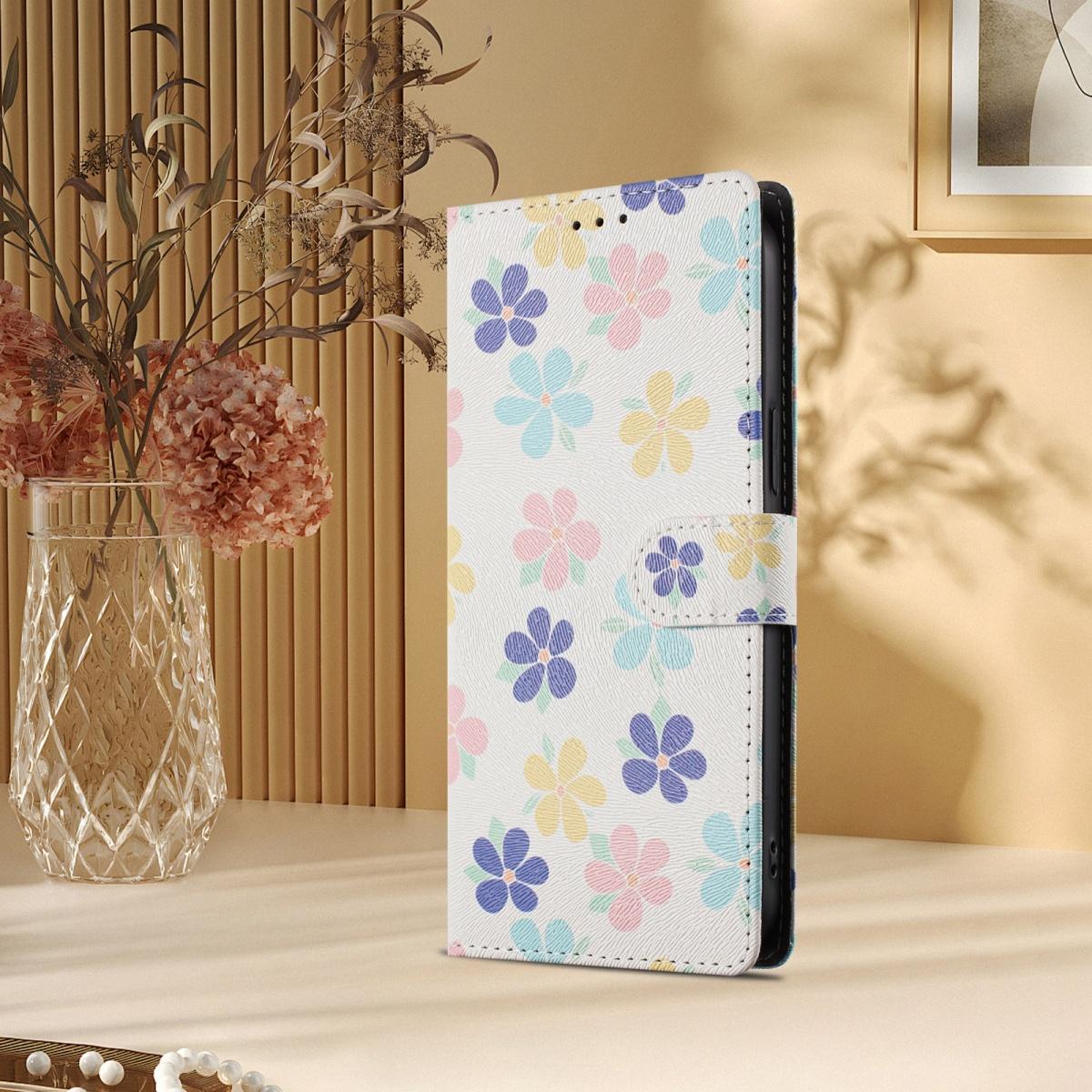Blumenmuster Klapphülle Für Samsung Galaxy A57 A37 A17 A07 A56 A36 A26 A16 A06 A55 Brieftasche Leder Handyhüllen Ständer Buchhülle Galaxy A35 5G