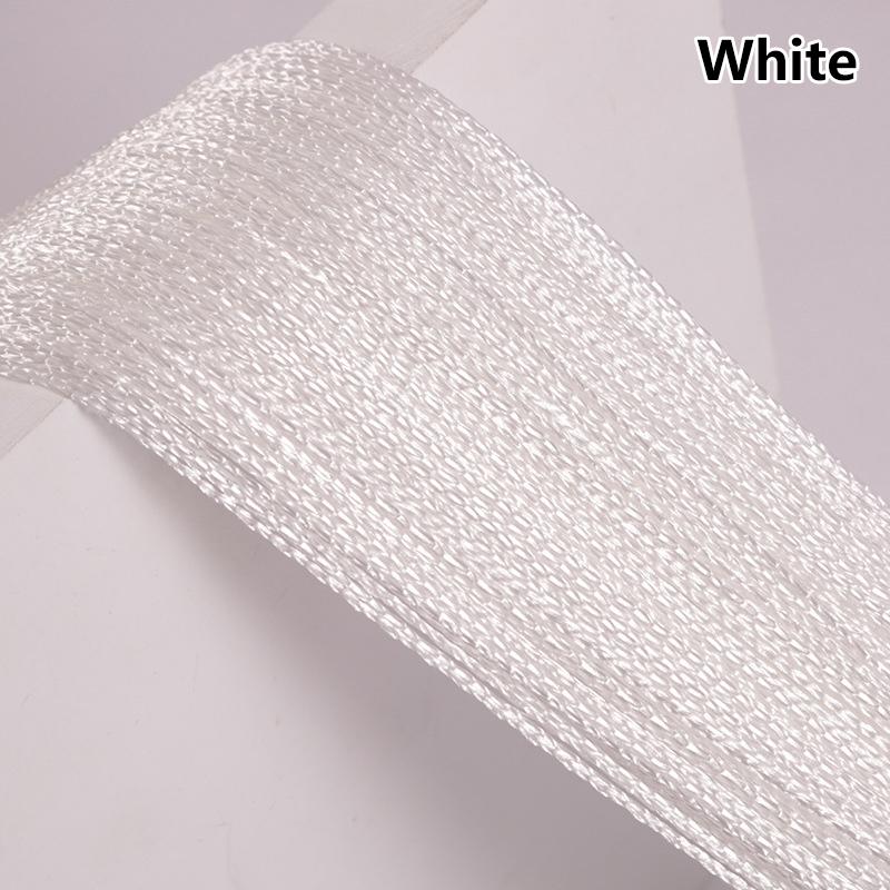 Hängender Quasten-Streifen-Vorhang, Polyester-Panel, Raumteiler-Linien-Vorhang, Jalousie, 100 x 200 cm weiß