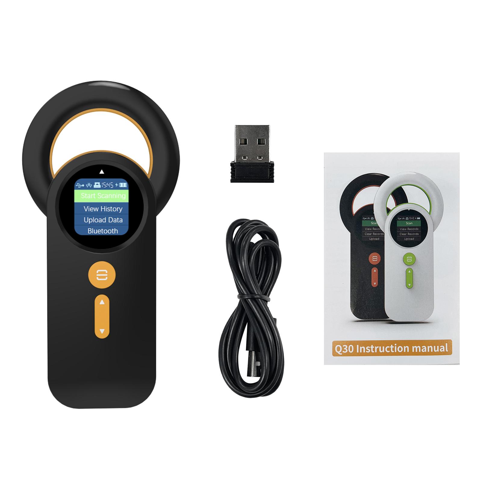 Tier Mikrochip Haustier Tag Scanner ID Reader RFID Tier Etiketten Handheld Reader BT + USB + 2,4G Verbinden schwarz