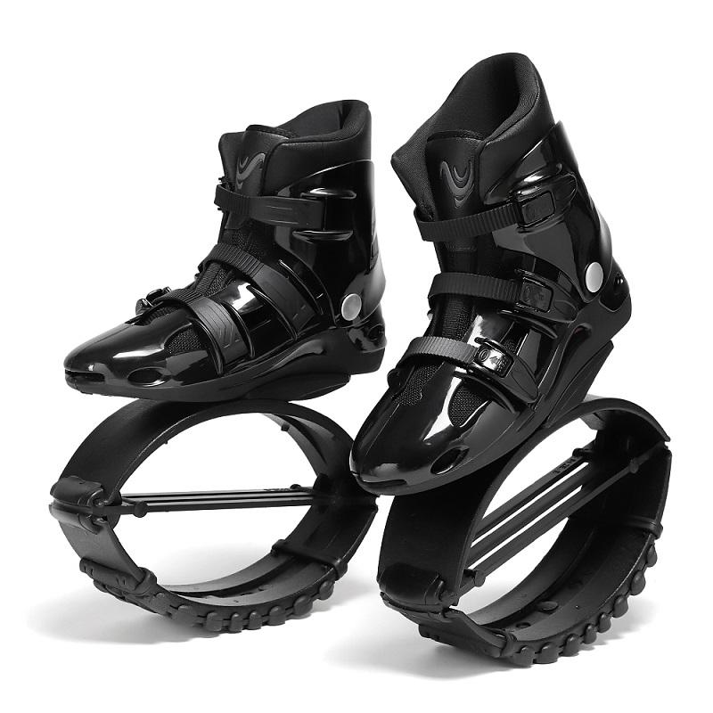 Springschuhe, körperformende Trainingsstiefel, springende Sport-Fitness-Känguru-Rebound-Schuhe für Erwachsene, Bodybuilding XXL 42-44 schwarz