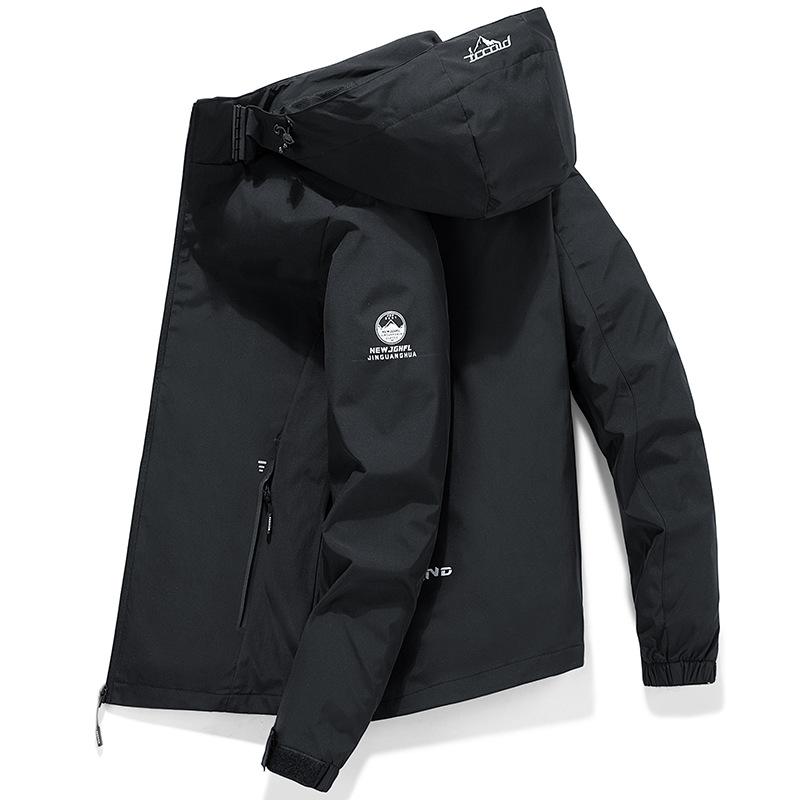 Casual Sports Herbst Winter Herren Kapuzenjacke Warm Dicke Parka Jacke Jugendjacke Trend Herren Warme Jacke Baumwollgefütterte Jacke XL schwarz