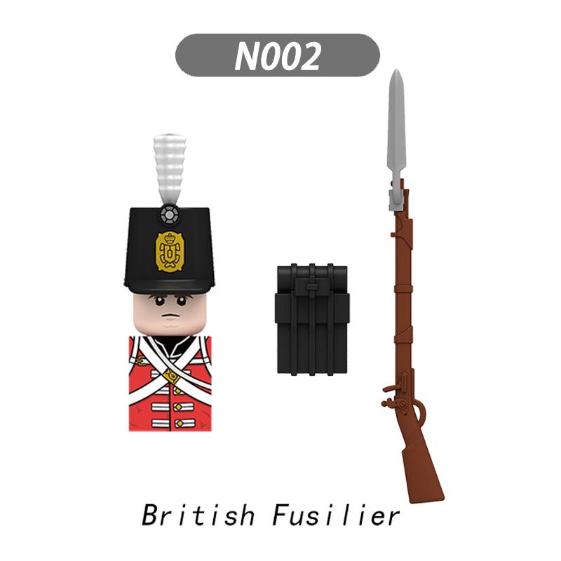 Militär Mittelalter Preußischer Schlesischer Chasseur Garde Grenadier Ritter Soldaten Figuren Armee Bausteine Waffen Ziegel Spielzeug