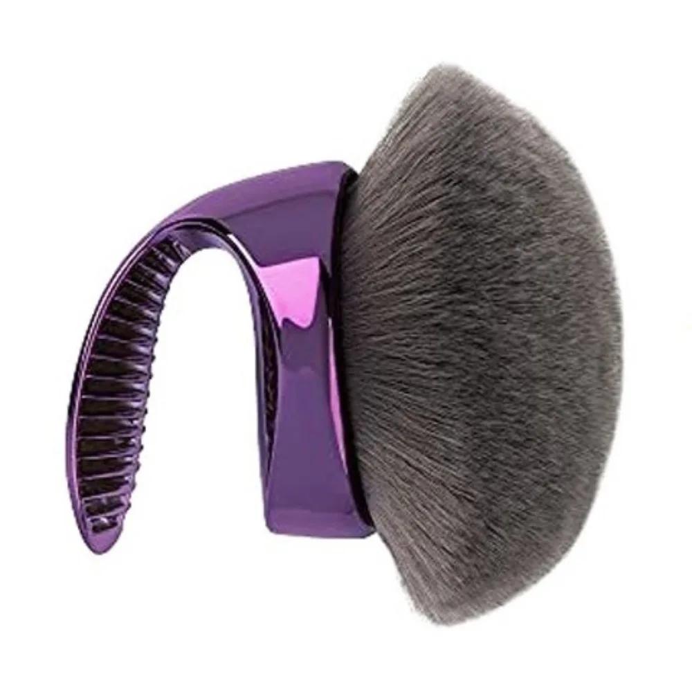 Extra großer Körper-Make-up-Pinsel für Selbstbräuner, Bein-Make-up & Bronzer, Selbstbräuner-Applikator, breiter runder Kopf, verblendende Körper-Kabuki-Pinsel violett
