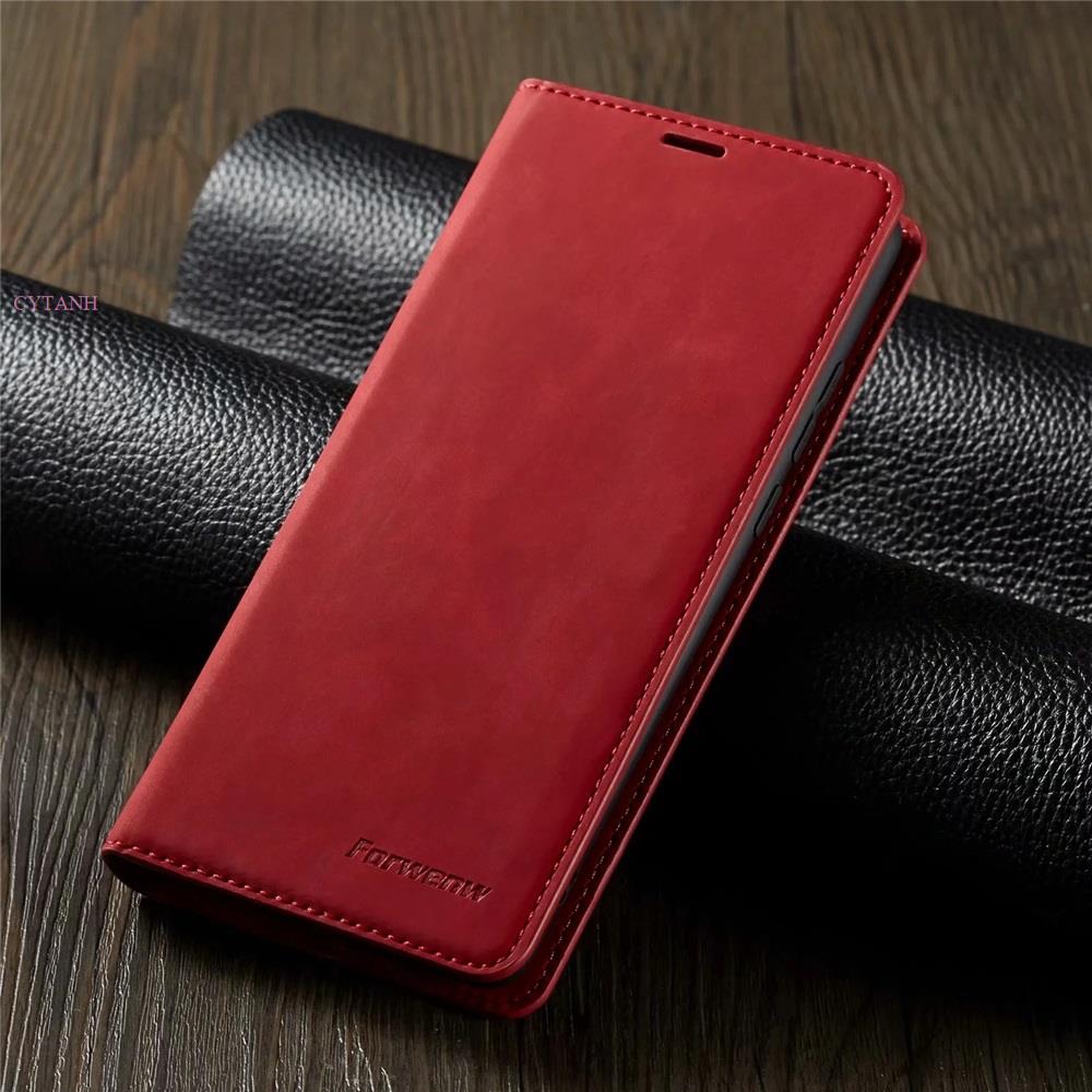 Luxus-Hülle für Huawei P30 Lite P30 Pro Handyhülle Leder Flip Wallet Magnethülle mit Kartenhalter Buch Coque Fundas Huawei P30 rot