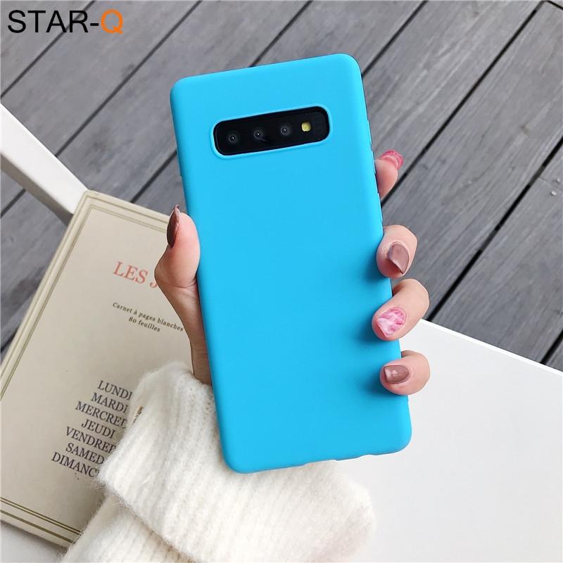 Silikonhülle für Samsung Galaxy S8 S9 S10 Plus S20 S21 S20FE S21FE S20Ultra Candy Color Hülle für Samsung Note8 Note9 Handyhülle Samsung S21 himmelblaue