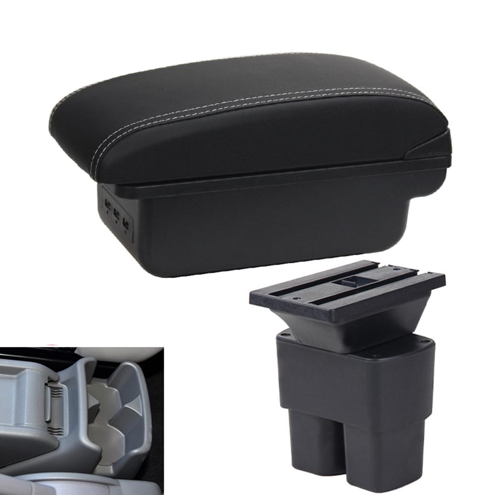 Für Nissan NV200 Evalia Auto Armlehne Box Central Store Inhalt Zubehör Innendetails PU Leder USB Lade 2011-2019 Aschenbecher schwarz/weiß