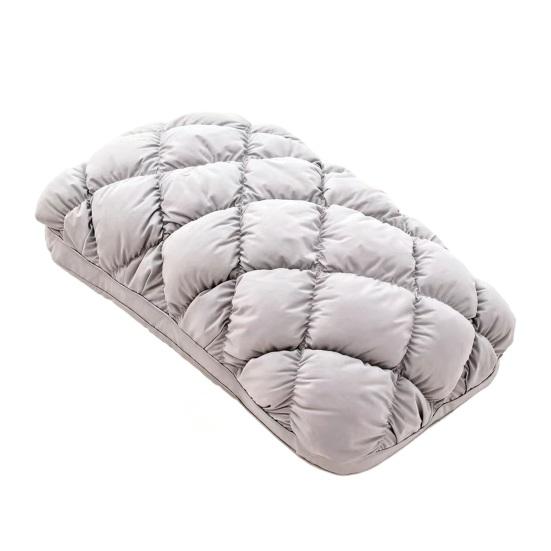 Ananasbrötchen Kissen Flauschiges gestepptes Bettkissen Kühlendes Marshmallow-weiches Kissen für Schlafzimmer von Erwachsenen S grau