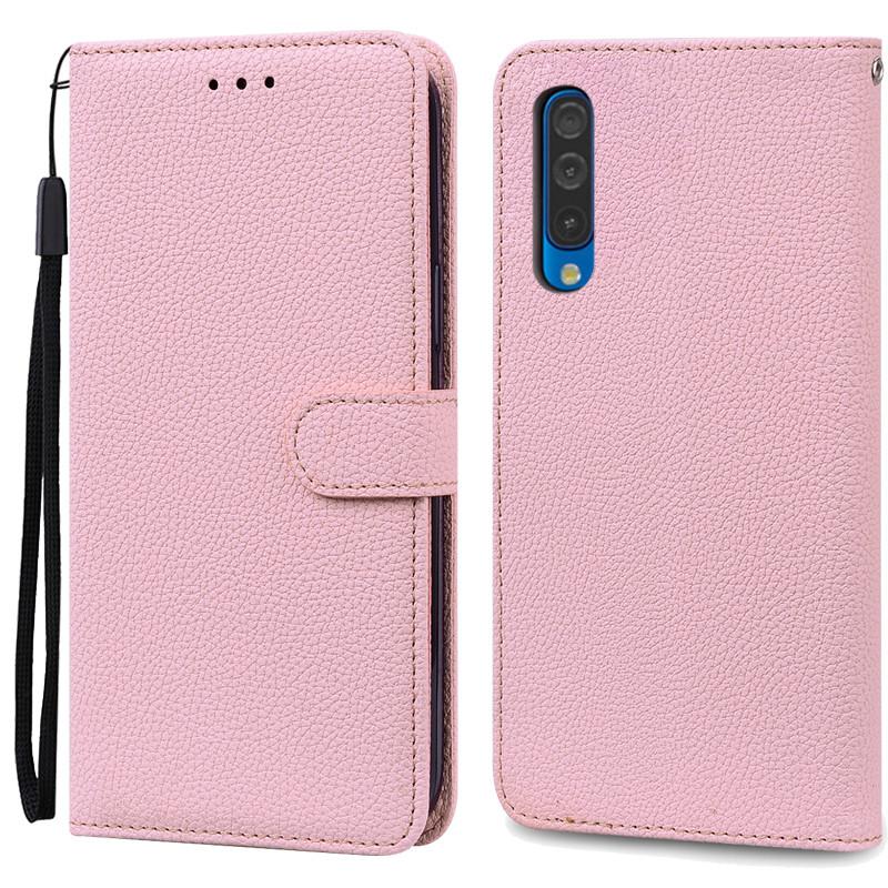 A70 Hülle für Samsung Galaxy A70 Hülle Stoßfeste Leder Brieftasche Flip Hülle für Samsung A70 A 70 A705F Hülle Weiche Silikonhülle For Samsung A70 rosa