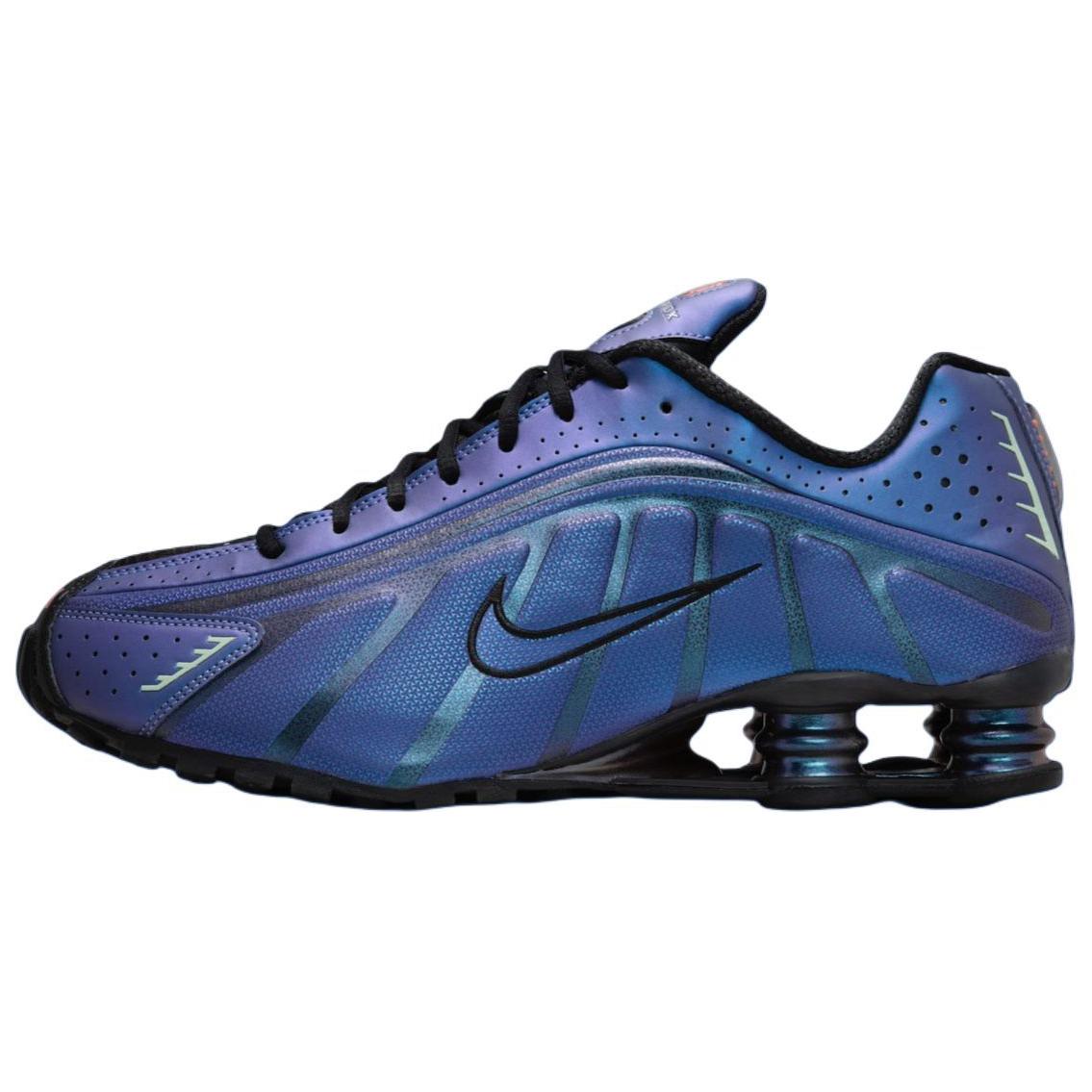 Nike Shox R4 Irisierend Herren Sneaker Blau Schwarz Hot-Punch HQ3446-001 44