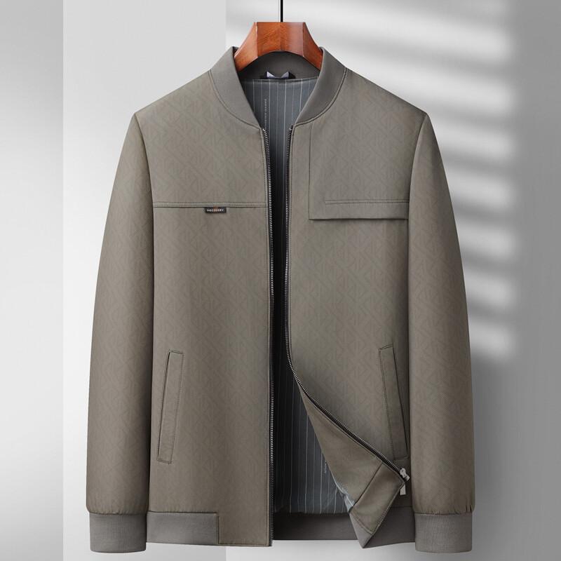 Frühling Neue Herrenjacke Business Casual Baseballkragen Bügelfrei Knitterarm Mode Top Herrenjacke 4XL