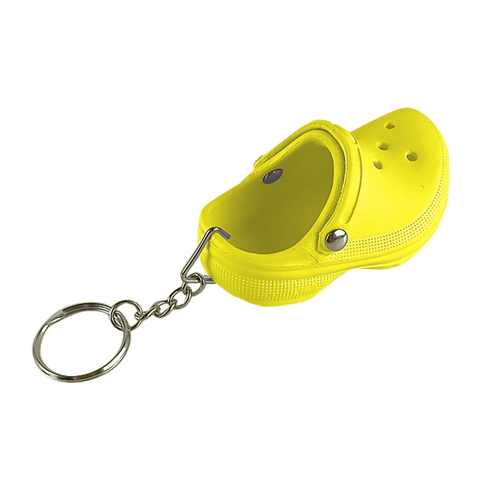 Schuh-Schlüsselanhänger, Schulranzen-Anhänger, Slipper-Schlüsselanhänger, Geschenk One Size gelb