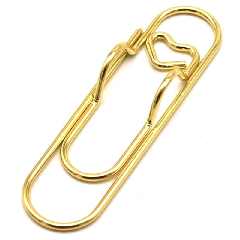 5 Stücke Büroklammern Metall Stifthalter Clip Schule Lesezeichen Foto Memo Ticket Clip Schreibwaren Büro Schulbedarf gold