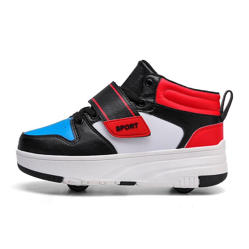 Vierrad-Rollschuhe Kinder-Rollschuhe Jungen- und Mädchen-Skates Deformierte Radschuhe Neu 36