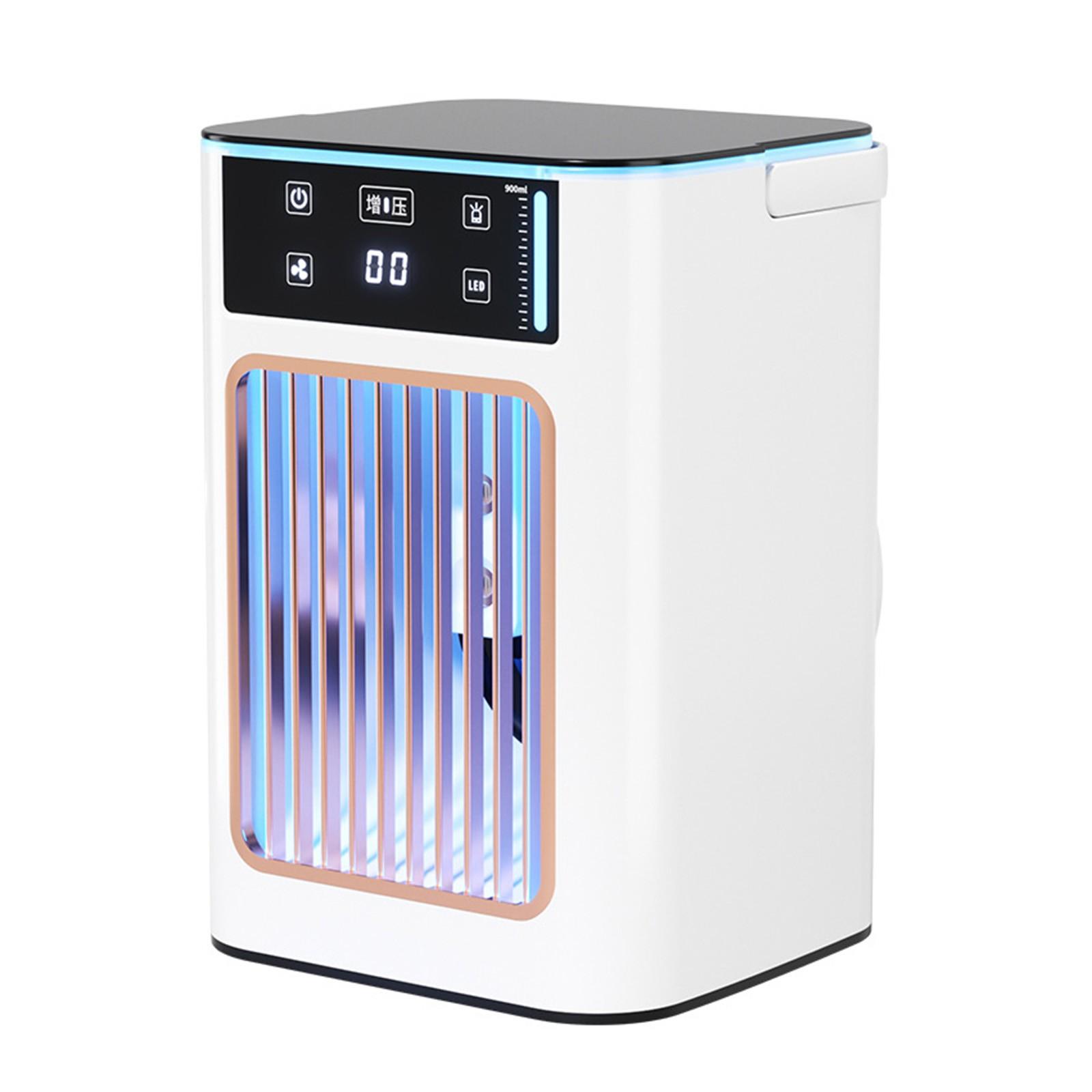Konditionierungsventilator Großer Wassertank Befeuchtung Atomisierung Kühlung Tragbarer Desktop-USB Mobiler Kühler One Size black