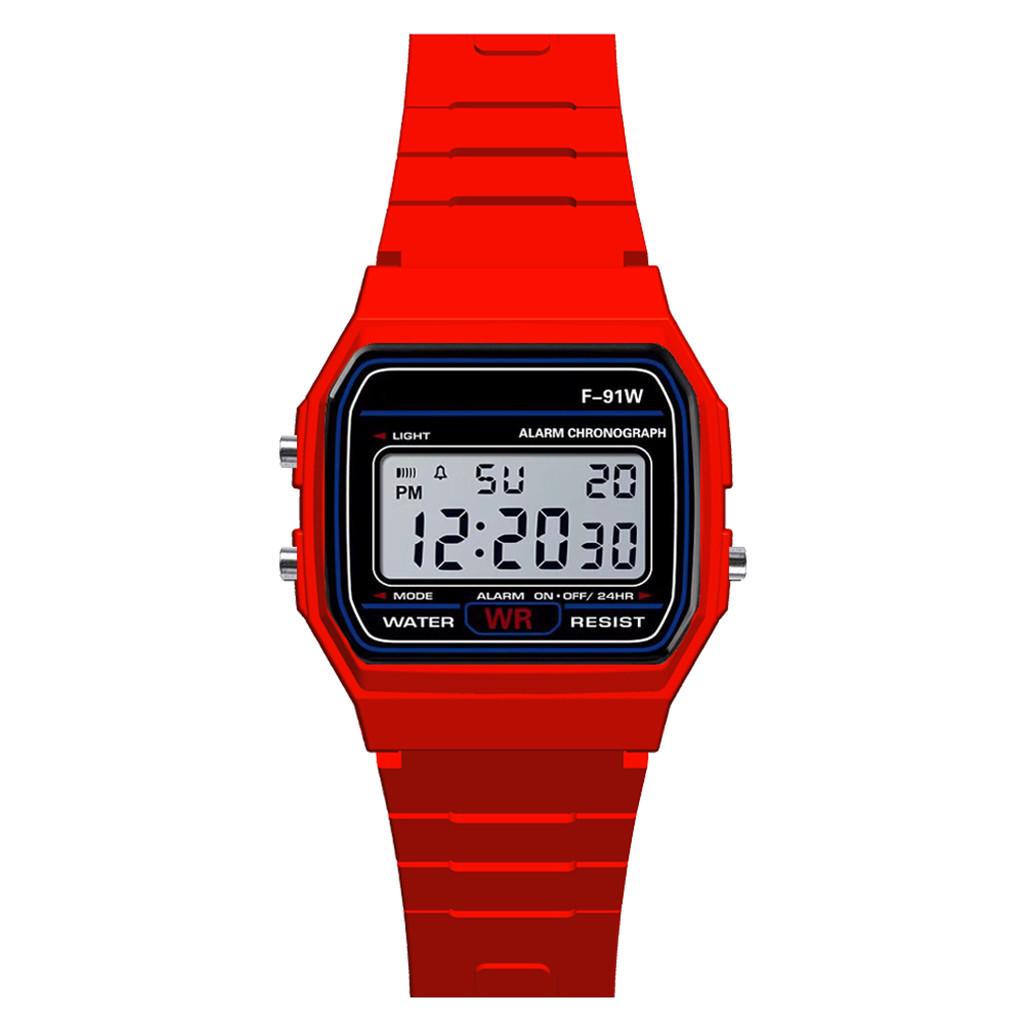 Luxuriöse Herren-Armbanduhr, analog, digital, Militär, Sport, LED, wasserdicht rot