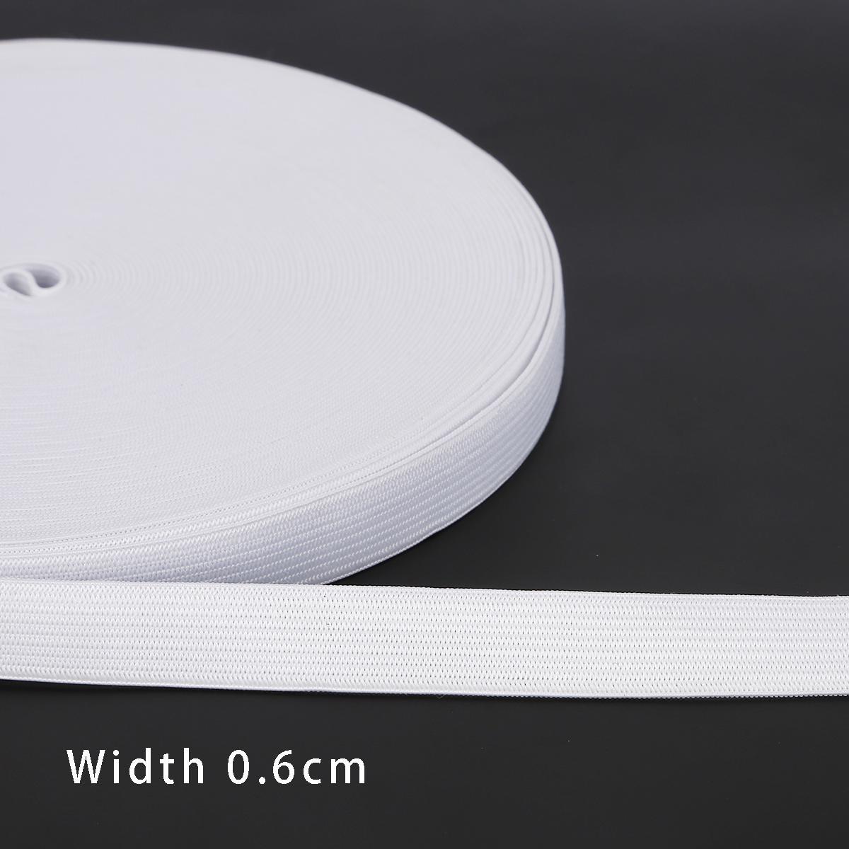 5 Yard Flache Elastische Band Nähen Kleidung Zubehör Gurtband Kleidungsstück Nähen Zubehör 0.6cm weiß
