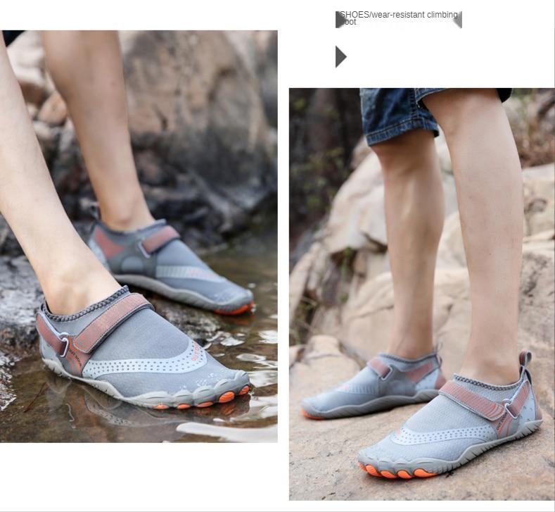 Paar Schnell trocknende Wasser Schuhe Strand Wasser Schuhe Frauen Schwimmen Tauchen Schuhe Männer Outdoor Angeln Waten Shoes28-48 # 35 grau